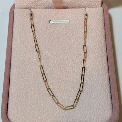 CLIP DIAMOND CUT CHAIN 1.3MM YELLOW GOLD ITALY 18K 50CM - 1.1GR