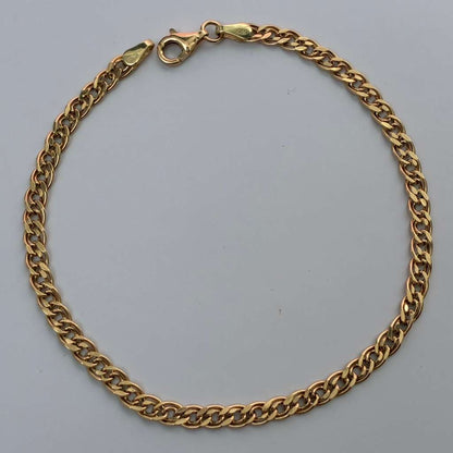 PULSERA DOBLE CUBANA 4MM ORO AMARILLO ITALY 18K 20CM - 2,78GR