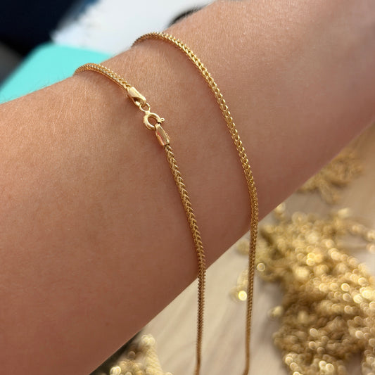 CADENA FRANCO 1.7MM ORO AMARILLO ITALY 18K 60CM - 5,69GR