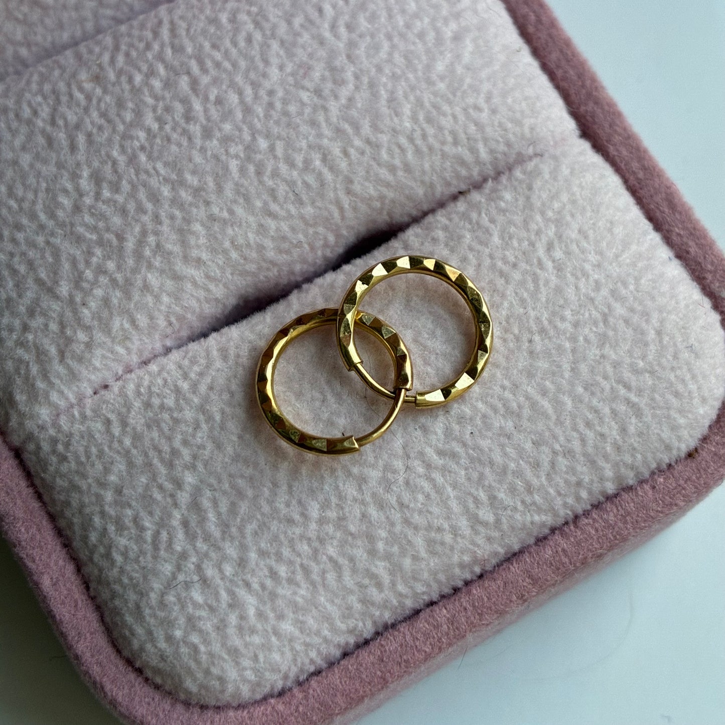 DIAMOND MISSABLE CANDONGAS 0.8CM 18K YELLOW GOLD - 0.41GR