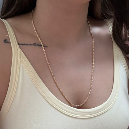 CADENA LAZO 2.5MM ORO AMARILLO ITALY 18K 60CM - 3,57GR