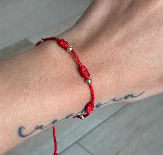 Combo Pulsera Love Oro Amarillo 18k + Pulsera 7 nudos 18k
