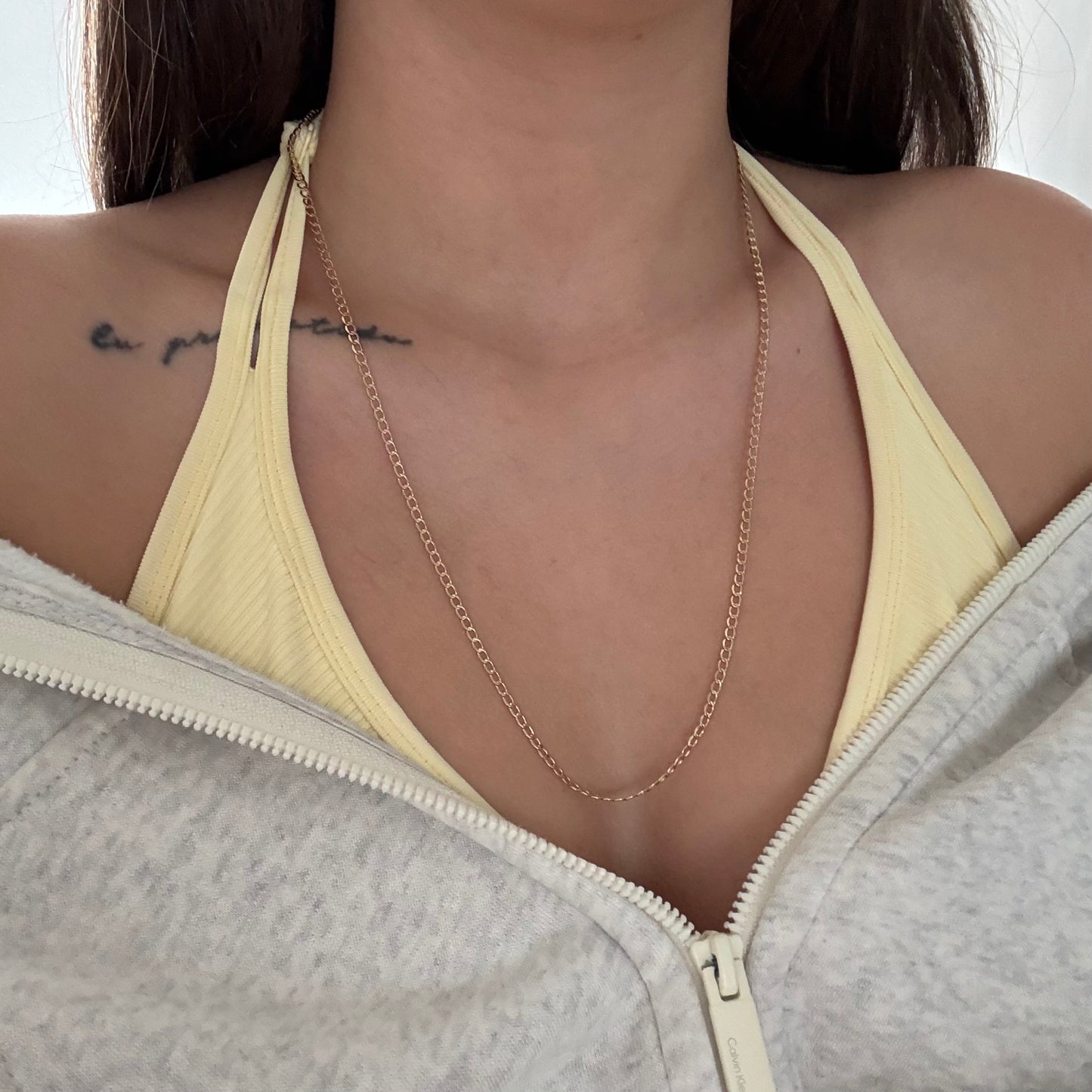 3MM CUBAN CHAIN ​​YELLOW GOLD ITALY 18K 60CM - 3.13GR