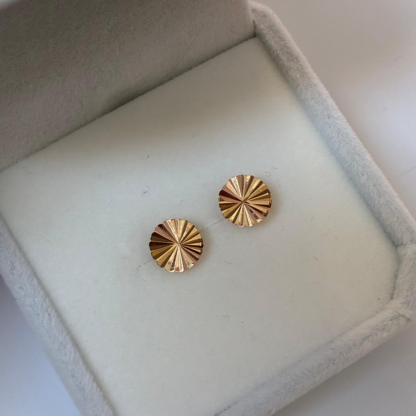 DIAMOND CIRCLE STUDS 7MM YELLOW GOLD COL 18K - 0.74GR