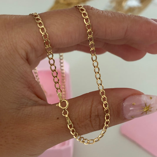 3MM CUBAN CHAIN ​​YELLOW GOLD ITALY 18K 50CM - 2.65GR