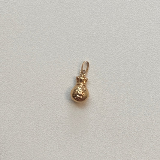 MONEY BAG PENDANT 1.8CM 18K YELLOW GOLD - 0.44GR