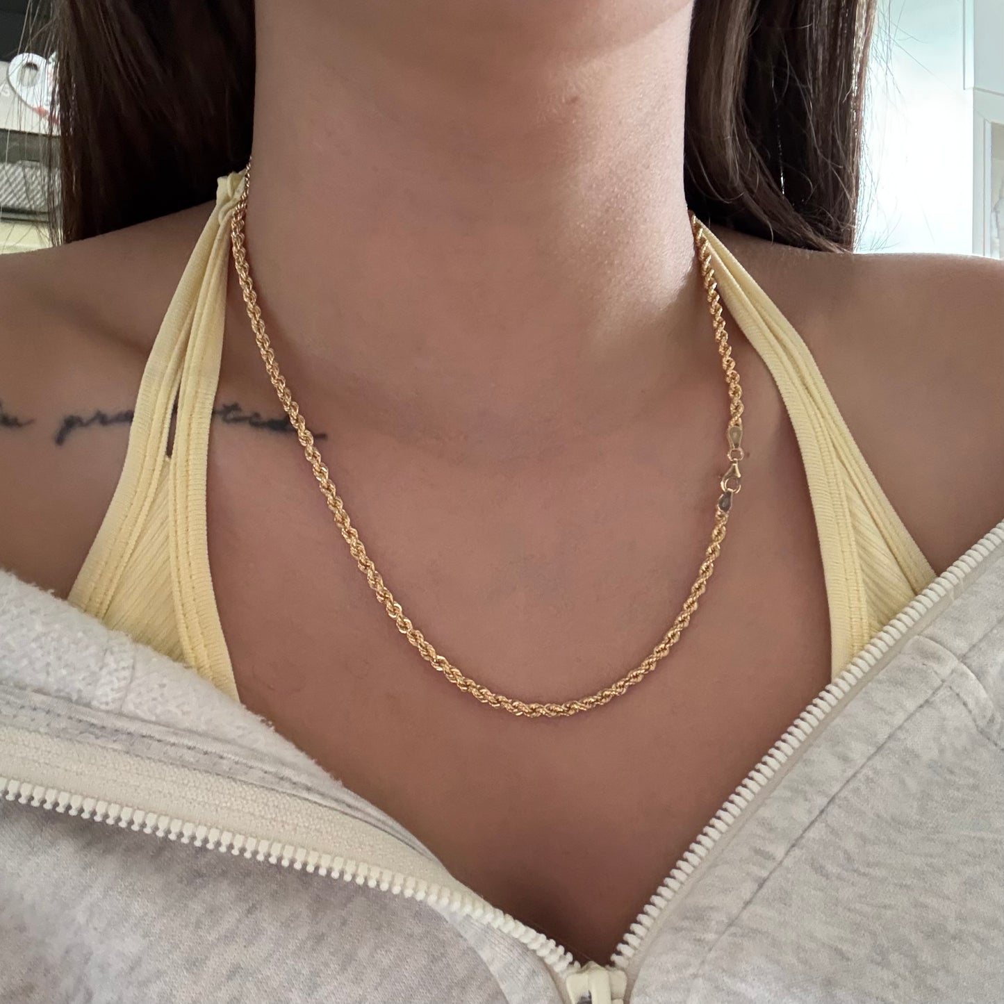 3MM YELLOW GOLD 18K ITALY BOW CHAIN ​​50CM - 6.92GR