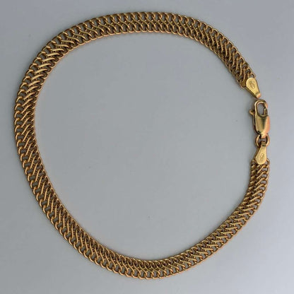 SEDUSA BRACELET 5MM YELLOW GOLD ITALY 18K 20CM - 3GR