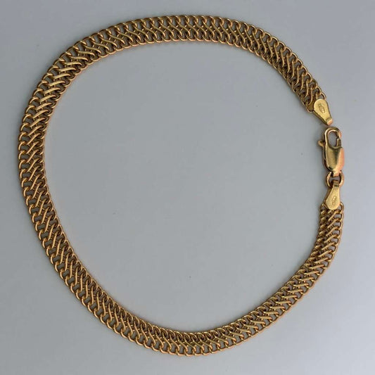 SEDUSA BRACELET 5MM YELLOW GOLD ITALY 18K 20CM - 3GR