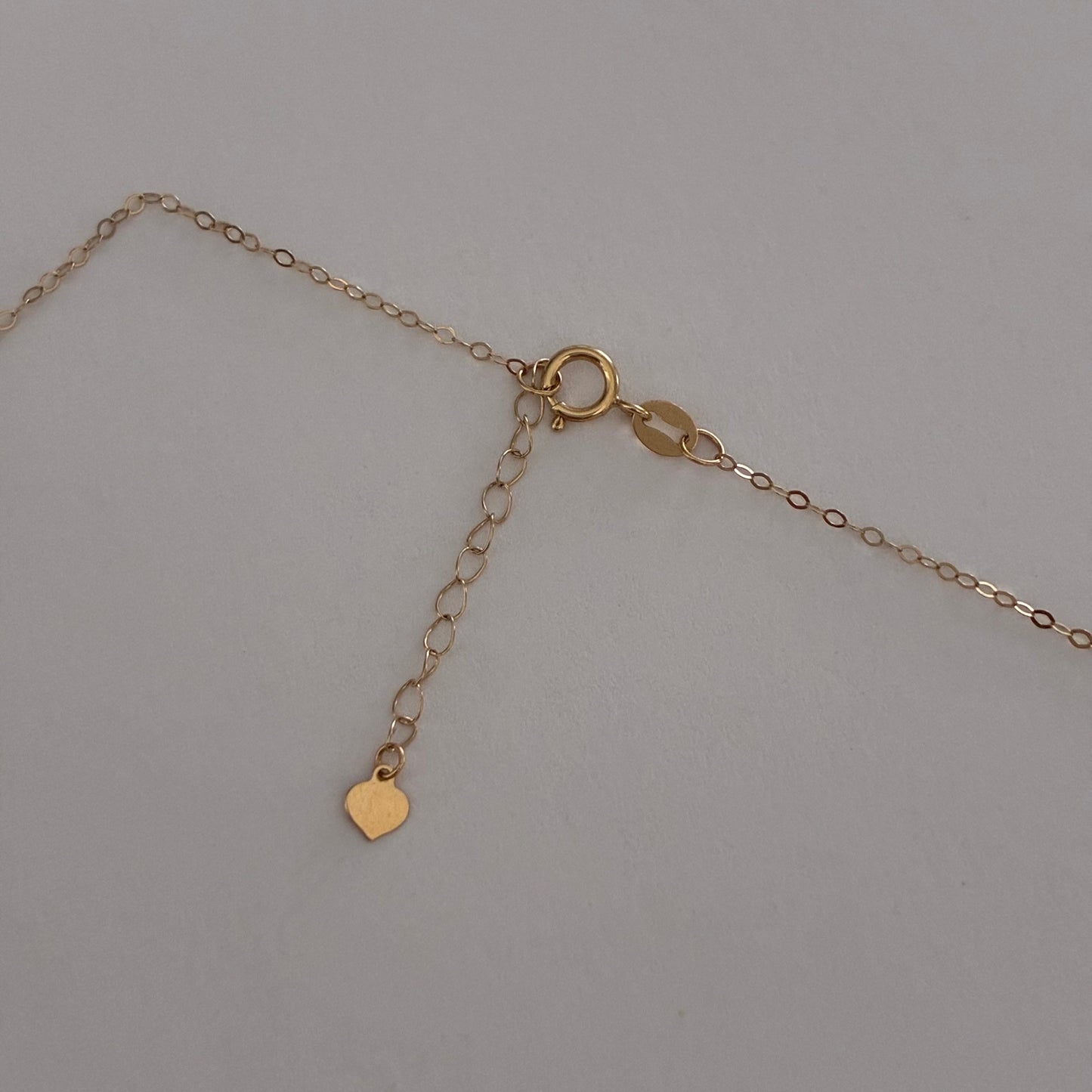MINI ROLON CHAIN ​​+ CT PENDANT WITH THREE GOLD HEART ITALY 18K 45CM - 0.92GR