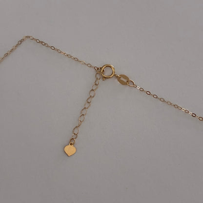 MINI ROLON CHAIN ​​+ CT PENDANT WITH THREE GOLD HEART ITALY 18K 45CM - 0.92GR