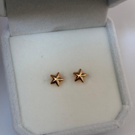 Starfish Stud Earrings 7mm Yellow Gold 18K - 0.51g