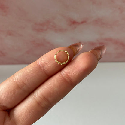 Cuban Click Earrings 0.8cm Yellow Gold 18K - 1.0g