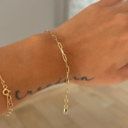 CAJON BRACELET 2.2MM ITALY 18K YELLOW GOLD 18.5CM - 1.32GR