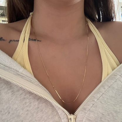 MINI FLAT LADDER CHAIN ​​1MM YELLOW GOLD ITALY 18K 60CM - 1.38GR