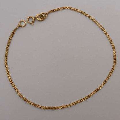 PULSERA MINI CHINA UN CARRIL 1.5MM ORO AMARILLO ITALY 18K 18.5CM - 1,18GR