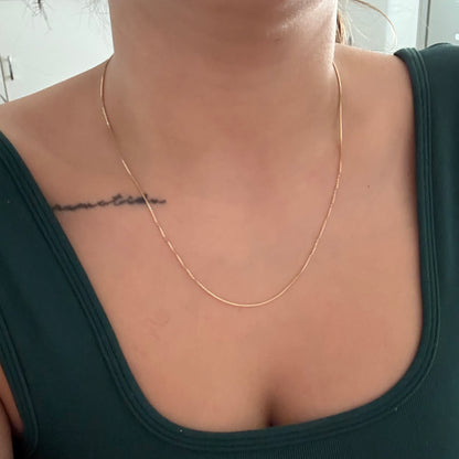 CADENA HILO DE ORO VENECIANA 1.4MM ORO AMARILLO ITALY 18K - 50CM 3,08GR