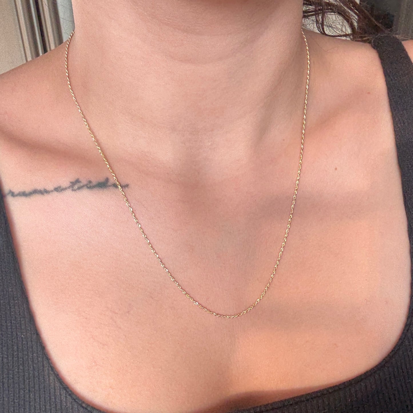 MINI TURBILLON LOOP CHAIN 1.25MM YELLOW GOLD ITALY 18K 50CM - 0.93GR