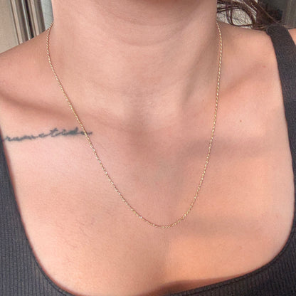 MINI TURBILLON LOOP CHAIN 1.25MM YELLOW GOLD ITALY 18K 50CM - 0.93GR