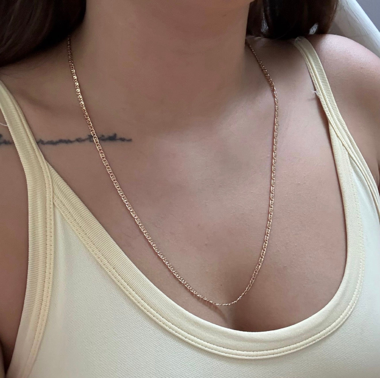 GARIBALDI CHAIN 2.7MM YELLOW GOLD ITALY 18K 60CM - 4.44GR