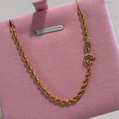 2MM YELLOW GOLD 18K ITALY BOW BRACELET 18.5CM - 1.0GR