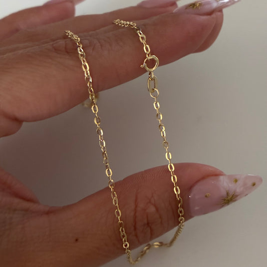 MINI ROLON CHAIN ​​1MM YELLOW GOLD ITALY 18K 45CM - 0.72GR