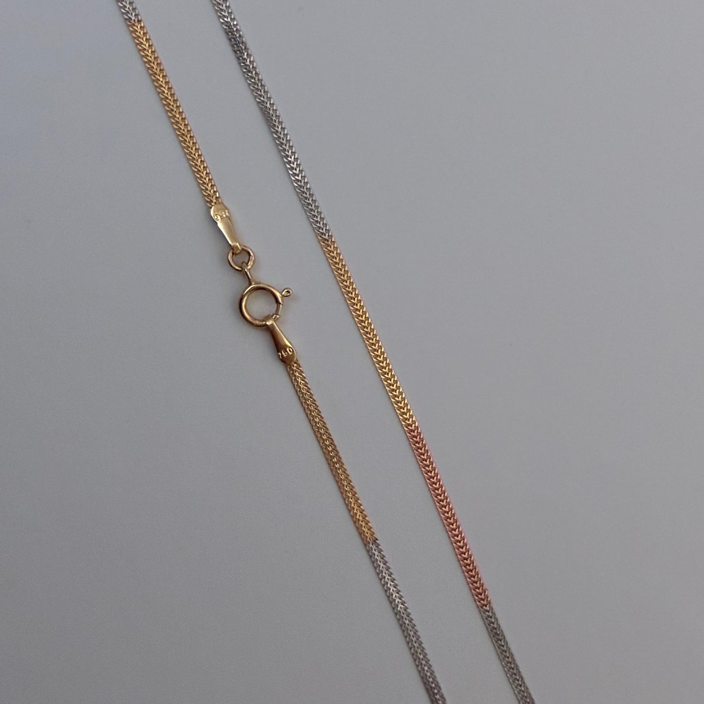 MINI SEDUSA CHAIN ​​1.5MM THREE GOLD 18K ITALY 45CM - 1.51GR
