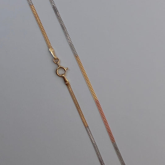 MINI SEDUSA CHAIN ​​1.5MM THREE GOLD 18K ITALY 45CM - 1.51GR