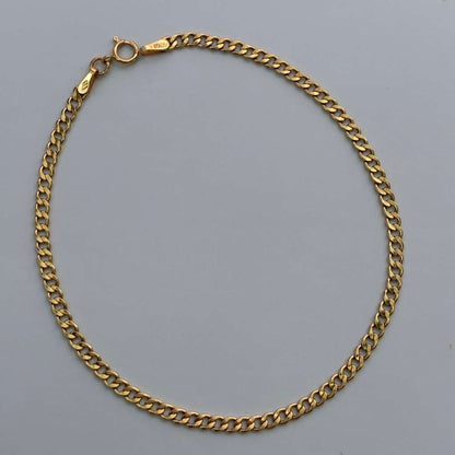 MINI CUBAN BRACELET 2.5MM YELLOW GOLD ITALY 18K 19CM - 1.1GR