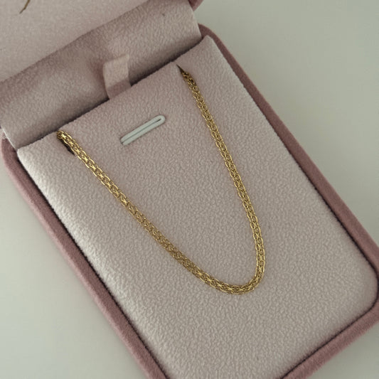 PULSO CHINO UN CARRIL 2MM ORO AMARILLO 18K 20CM -1,4GR