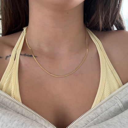 CHINESE DIAMOND CHAIN ​​2MM YELLOW GOLD ITALY 18K 45CM - 2.83GR