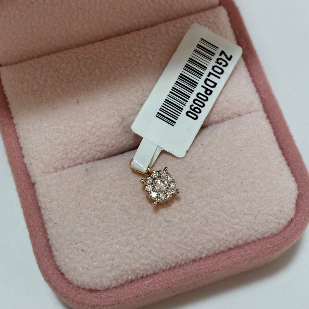 DIJE CHISPA DE DIAMANTE 5MM  0,15 QTS ORO AMARILLO ITALY 18K - 0,62GR