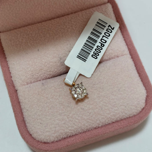 DIJE CHISPA DE DIAMANTE 5MM  0,15 QTS ORO AMARILLO ITALY 18K - 0,62GR