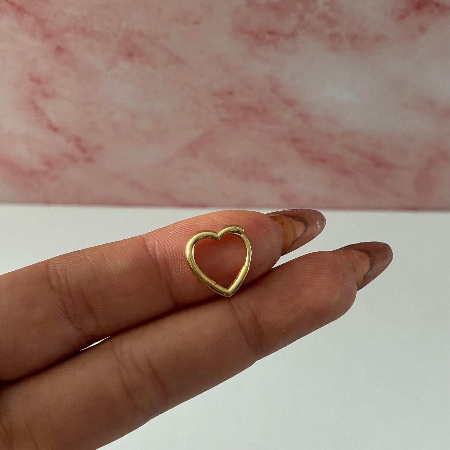 SMOOTH HEART CLICK CANDONGAS 0.9CM ITALY 18K YELLOW GOLD - 1.97GR