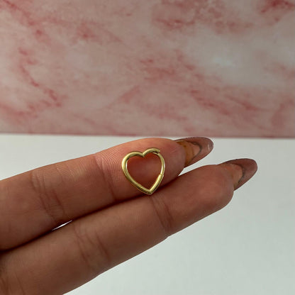 SMOOTH HEART CLICK CANDONGAS 0.9CM ITALY 18K YELLOW GOLD - 1.97GR
