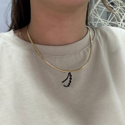 SNAKE CHAIN 2.7MM ITALIAN YELLOW GOLD 18K - 45CM 5.25GR