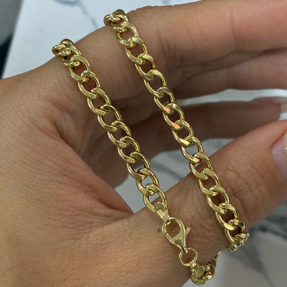 ROUND CUBAN CHAIN ​​5.3MM 18K ITALIAN YELLOW GOLD - 50CM 6.25GR