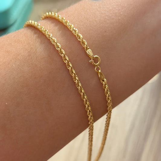 CADENA LAZO 2.7MM ORO AMARILLO ITALY 18K 45CM - 3,99GR