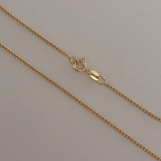 MINI ROUND CUBAN CHAIN ​​1MM YELLOW GOLD ITALY 18K 60CM 1.93GR