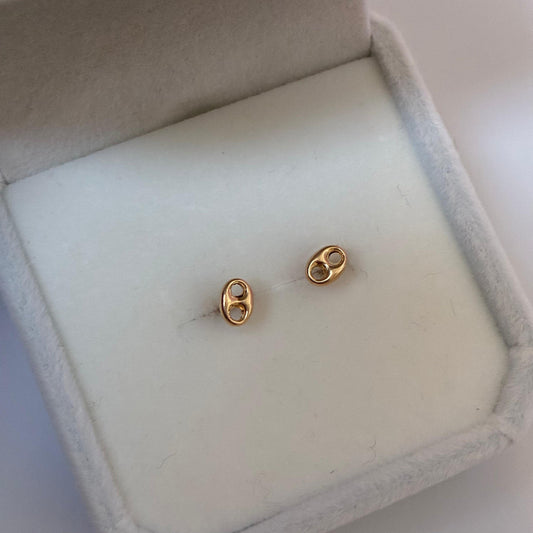 SMOOTH COFFEE BEAN POLES 4MM 18K COLOR YELLOW GOLD - 0.45GR