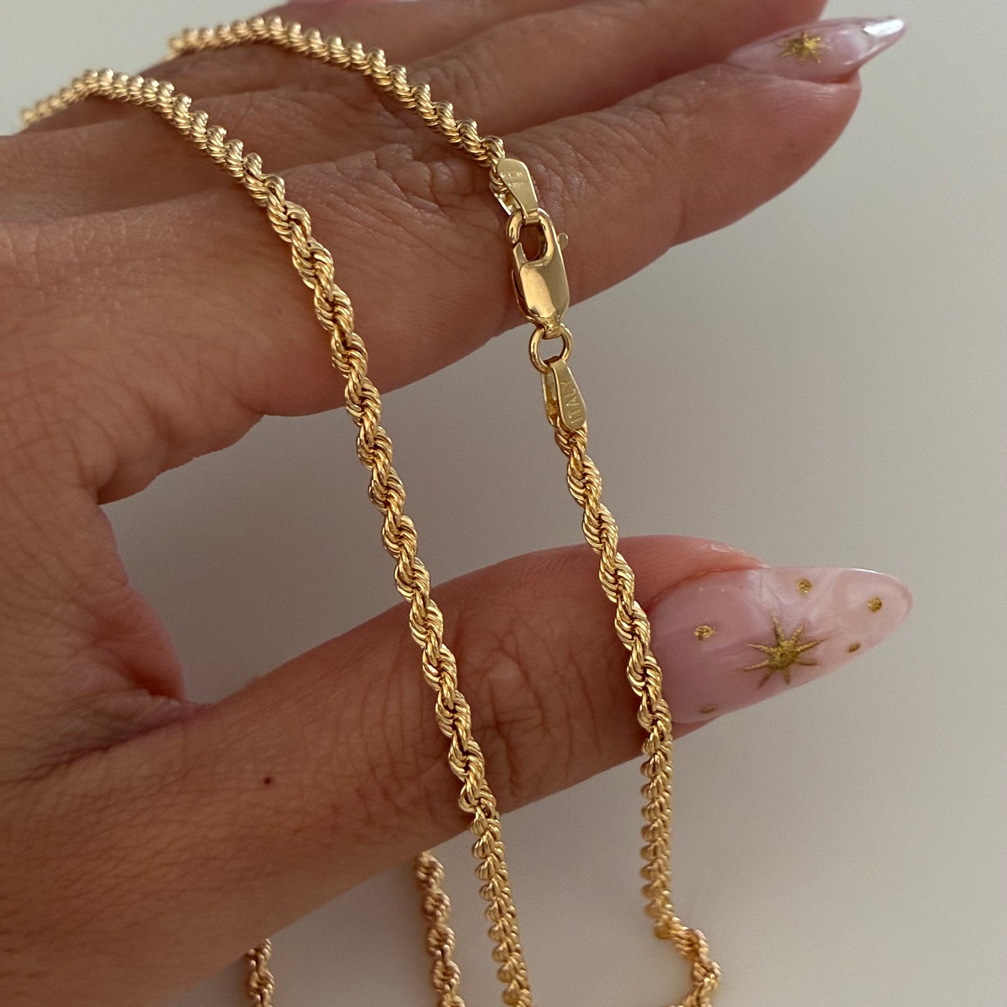 2.5MM YELLOW GOLD 18K ITALY BOW CHAIN ​​60CM - 5.92GR
