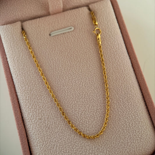 CADENA LAZO 2MM ORO AMARILLO ITALY 18K 60CM - 2,08GR