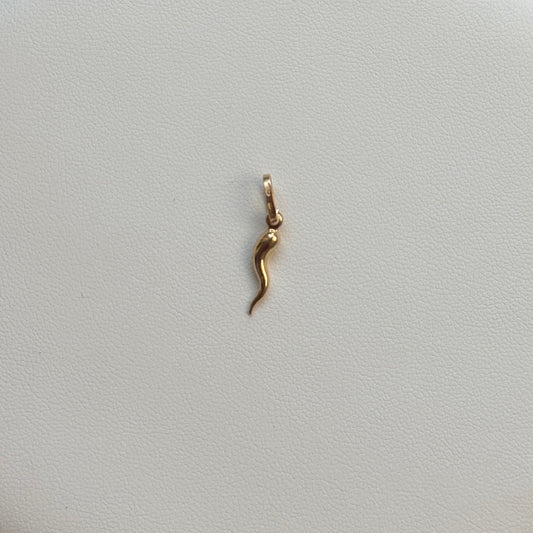GOLDEN PIECE PENDANT 2CM YELLOW GOLD ITALY ESP 18K - 0.42GR