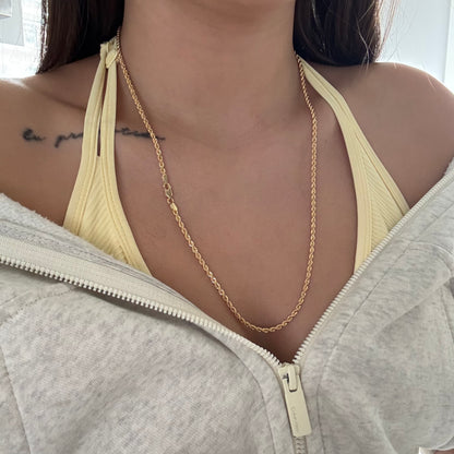 2.5MM YELLOW GOLD 18K ITALY BOW CHAIN ​​60CM - 5.92GR