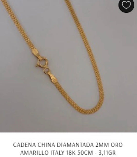 Cadena China 50cm 3,17GR
