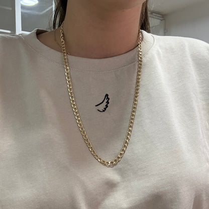 CUBAN CHAIN ​​5.4MM 18K ITALIAN YELLOW GOLD - 60CM 11.95GR