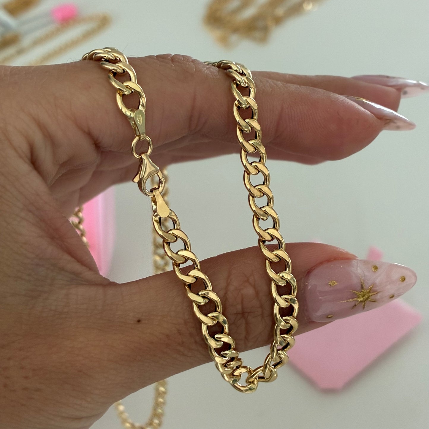 ROUND CUBAN CHAIN ​​5.5MM YELLOW GOLD ITALY 18K 50CM - 6.33GR