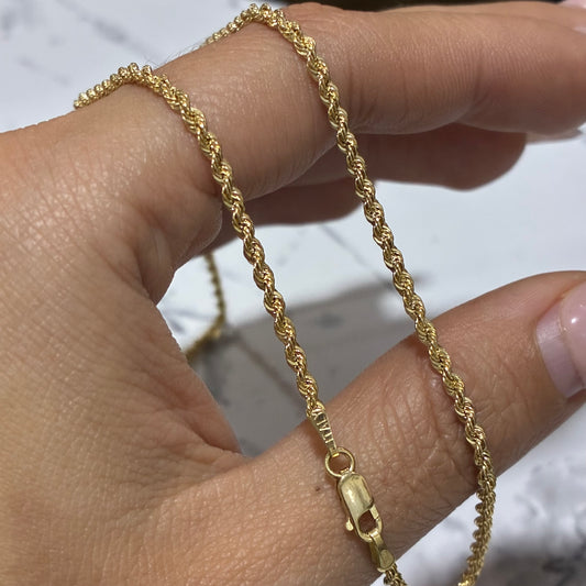 2.2MM ITALIAN YELLOW GOLD BOW CHAIN ​​18K - 60CM 3.84GR