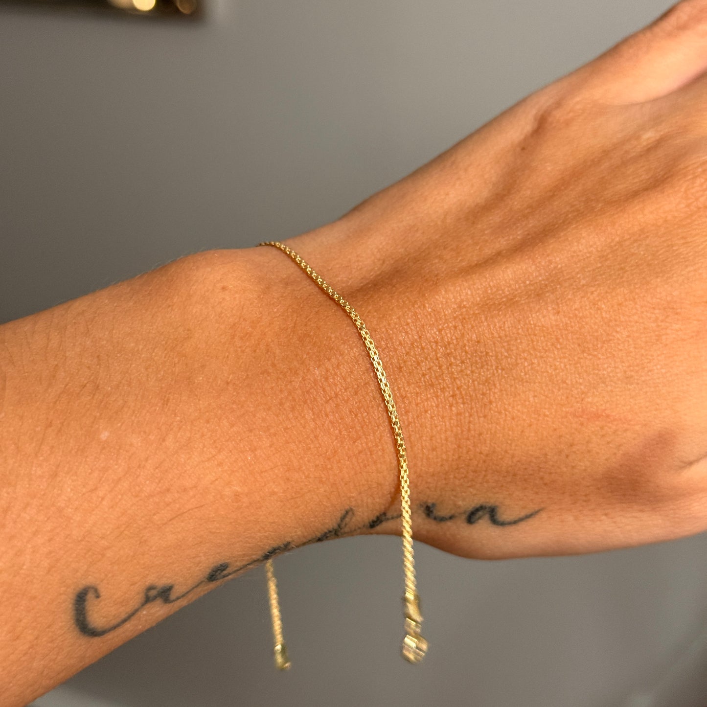 MINI CHINESE BRACELET ITALY 18K YELLOW GOLD 17.5CM (6.9 IN)- 1.11GR