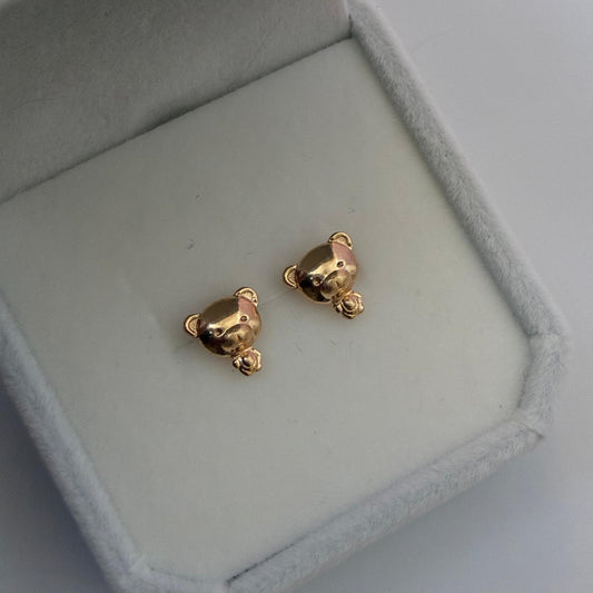 TEDDY BEAR POLKA DOTS PLAIN YELLOW GOLD COL 18K - 0.67GR